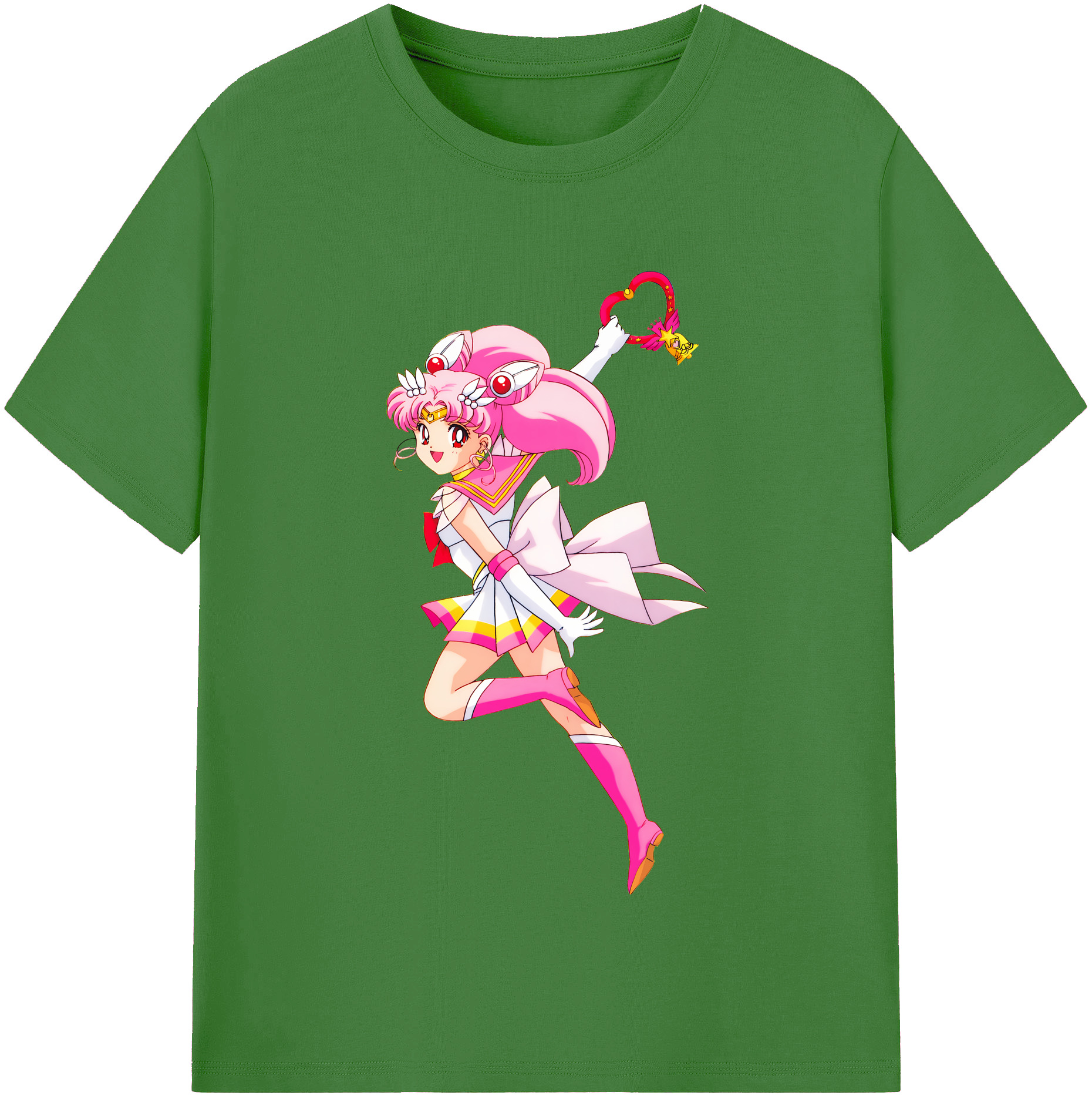 （画像用） 美少女戦士セーラームーン ちびうさ Sailor Moon Chibiusa Tsukino Usagi Small Lady Serenity レディースカジュアルプリントTシャツ（綿100％）